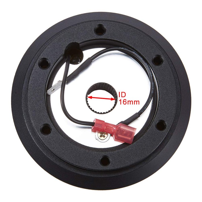 KYOSTAR Black Aluminum Steering Wheel Short Hub Adapter Quick Release