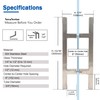 NovaNectar Square Ladder Pull Back-to-Back Handle, 304 Stainless Steel Bathroom