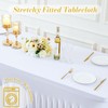 6 Pack White Table Cloth for 6 Foot Rectangle Tables