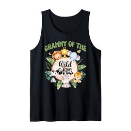 Grammy of The Wild One 1st Birthday Safari Family Matching Tank Top