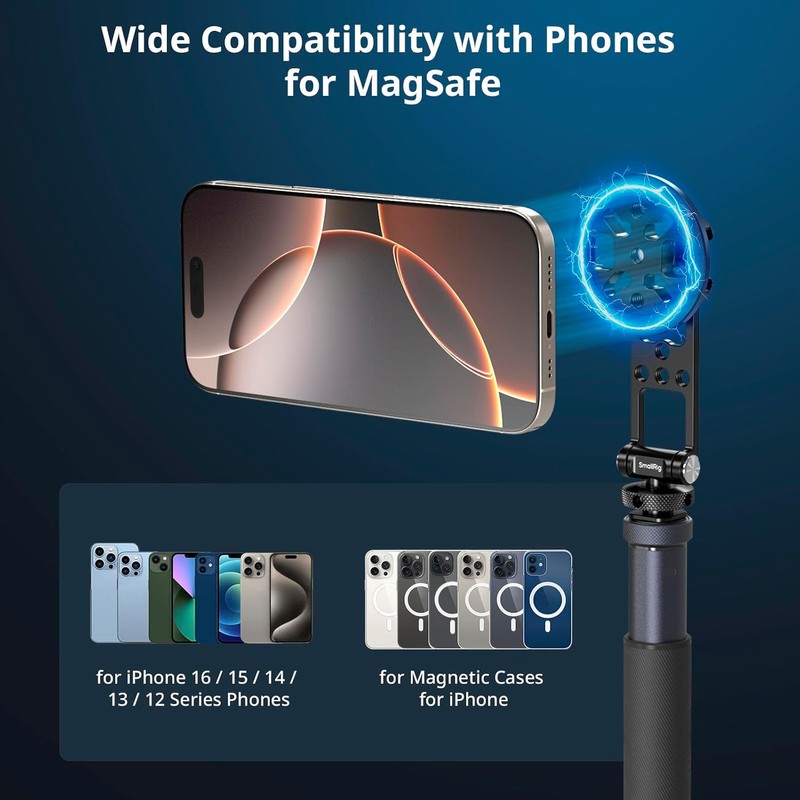 SMALLRIG 5156 - Soporte magnético de metal para teléfono con