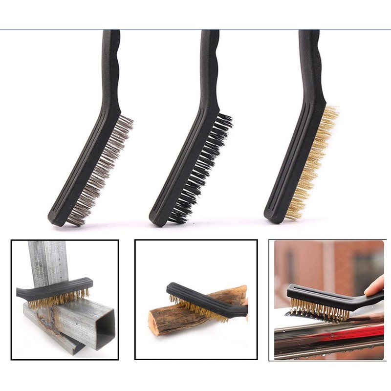 Sayago 6PCS Brass Wire Brush Wire Brushes Set Small Mini