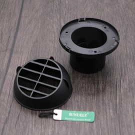 Maso 2X Round Air Outlet Vent Cover, Exhaust Port Ventilation Grille Round Black for Car RV Caravan Van - 2.4inch 60mm