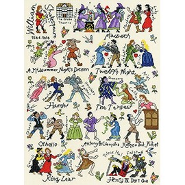 Bothy Threads Counted Cross Stitch Kit "Shakespeare", 28x38cm, XPS5