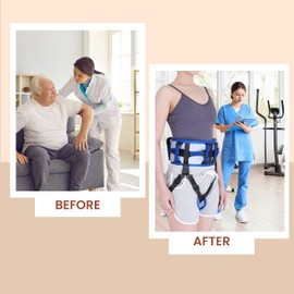 D L S Gait Belt Transfer Walking With 10 Handles- Physical Therapy Equipment For Seniors- Elderly Assistance Products- Hospital Beds For Home Use-Nursing Supplies- Tracker Straps