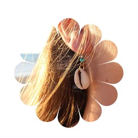 Yheakne Boho Turquoise Shell Drop Earrings Cauri Shell Earrings Vintage Cowry Earrings Silver Shell Earrings Hook Earrings Jewellery for Women and Girls (Silver)