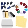 Guitar Accessories Kit 10 Celluloid Pick 4 Guitar Slider 8