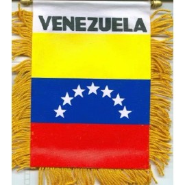 FI Venezuela 7 MINI BANNER FLAG GREAT FOR CAR & HOME WINDOW MIRROR HANGING 2 SIDED