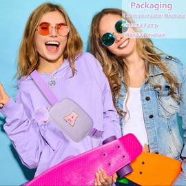 Belt Bag Fanny Pack for Girls - Women Initial Crossbody Bag for Birthday Gifts with Letter Patch Cute Graduation Gifts for Teens Kids Daughter Sister G