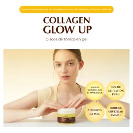 Eqqualberry Gel Toner Pads Collagen Glow Up Facial 60 Pads Todo Tipo De Piel Día/noche