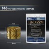 DACKZZM Threaded Insert, M6 Melting Nuts Made of Brass Insert