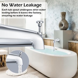 Wintap Slip-on Tub Spout with Diverter, Compatible with 1/2 Inch Copper Tube Fit, Bathroom Bathtub Spout 1-Pack (Polished Chrome)
