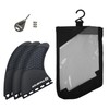 AQUBONA Single Dual Tab G3/G5/G6/G7 Half Carbon+Honeycomb Surfboard fin Tri