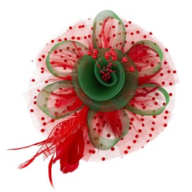 Fascinators Hat for Women Tea Party Hat Kentucky Derby Hats Flower Feathers Headbands Hair Clip for Girls Wedding Hat Christmas Hat