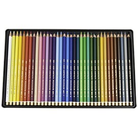 Koh-I-Noor Polycolor Drawing Pencil Set, 36 Assorted Colored Pencils in Tin, 1 Each (FA3819.36)