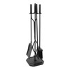 Minuteman International Neoclassic 5-piece Fireplace Tool Set, Black, Square Base