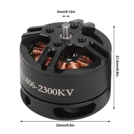 VGEBY Brushless Motor,BE1806 2300KV Brushless Motor Replacement with Adapter Fit for RC Quadcopter/Multicopters RC car Motor Model Aircraft Accessories