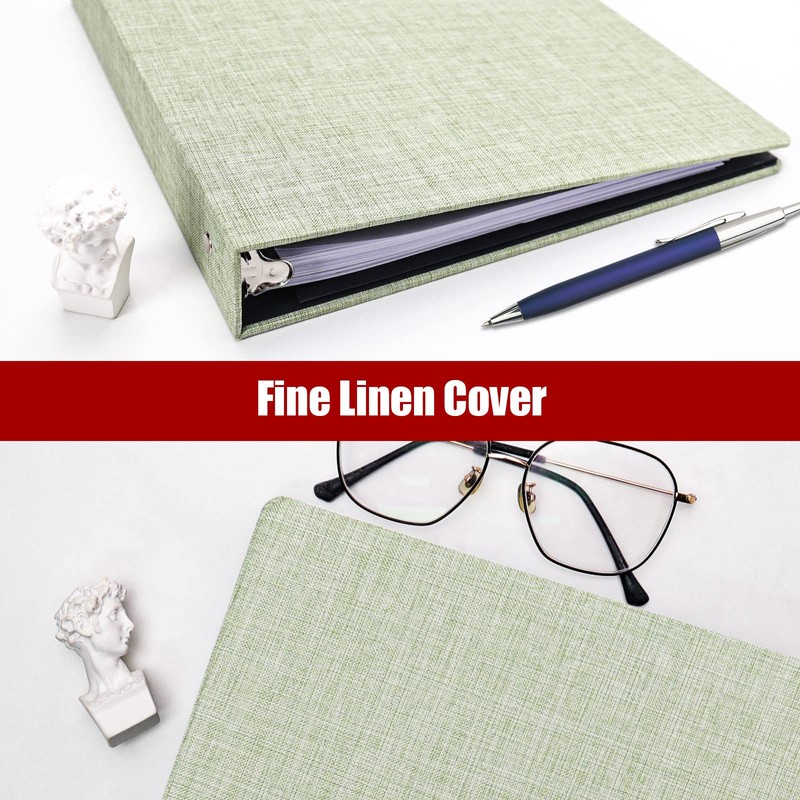 Vienrose 3 Ring Binder 1 Inch Round Rings with Linen