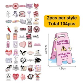 NXPWRC 104 Pieces Of Cartoon Stickers, Fashionable Graffiti Stickers, Waterproof Stickers, Can Be Used To Decorate Water Bottles, Luggage, And Notebooks