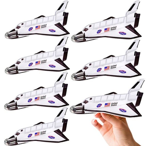 ArtCreativity Space Shuttle Gliders, Set of 24, Flying Toys for Boys and Girls, Made of Foam Material, Outdoor Toys for Children, Outer Space Party Favors for Kids, Great for Indoor & Outdoor Play
