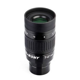 SVBONY SV135 Zoom Telescope Eyepiece 1.25" FMC Focal Length 7-21mm 57°-40° for Astronomical Telescope Moon and Planet Zoom Eyepiece