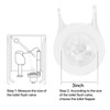Toilet Flappers Replacement Compatible for GA715014-GEG1 (Transparent) 3 Inch with
