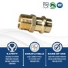 XFITTING Brass Press 1/2 inch x 1/2 inch Male NPT