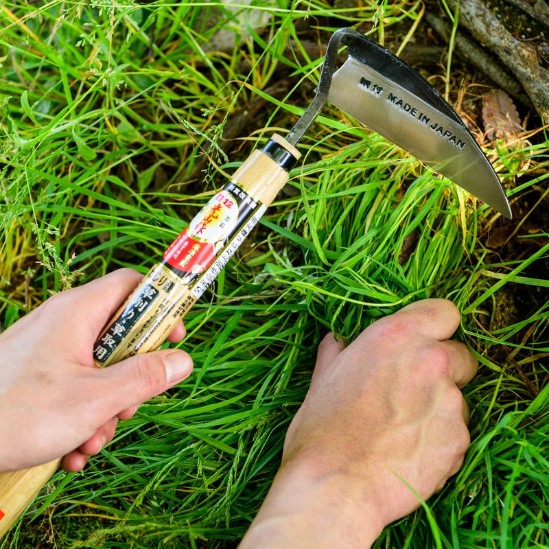 豊稔光山作 Japanese Gardening Weeding Sickle Left Handed Very Sharp Edge