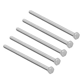 5 Pcs M6 Hex Bolt M6-1 x 110mm UNC Hex Head Screw Bolts A2-70(304) Stainless Steel Fully Threaded Hex Tap Bolts,Fully Threaded (M6 x 110mm)
