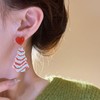 Christmas Tree Earrings For Women Acrylic Christmas Holiday Earrings Colourful
