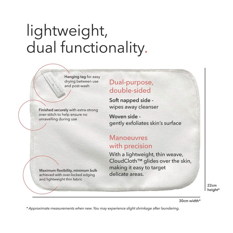 CloudCloth® Soft & Gentle Dual Sided Organic Cotton Face Cloths