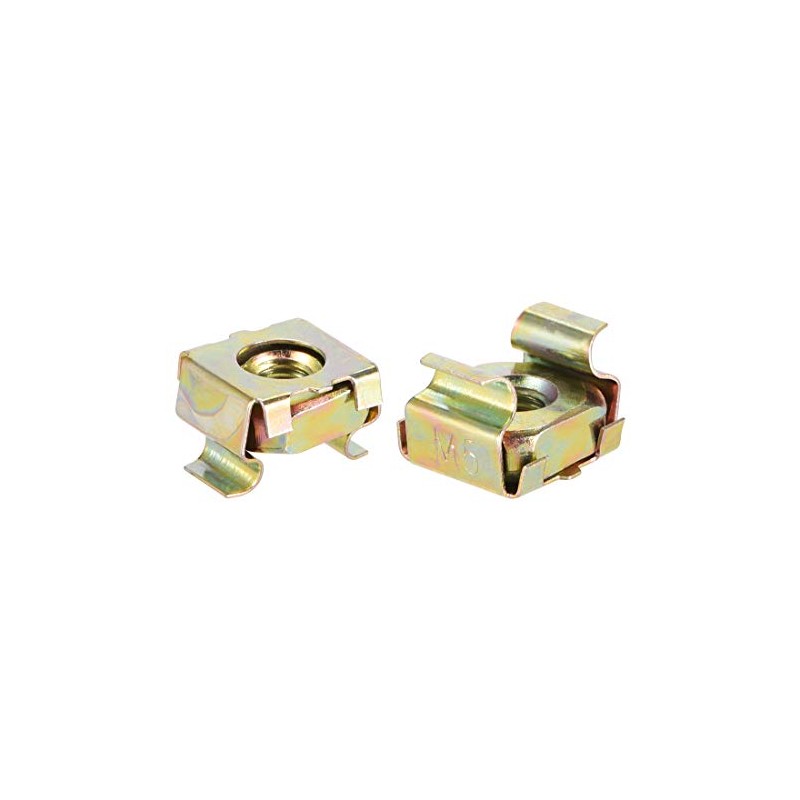 sourcing map M5 Cage Nuts for Server Rack Cabinet Carbon
