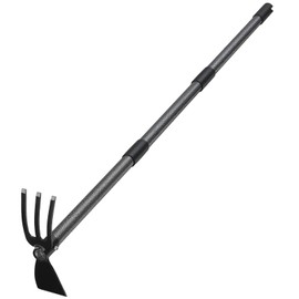 COCONUT Hoe Garden Tool, 60 Inch Garden Hoe Long Handle for Weeding, Hoe Cultivator 2 in 1 Hand Garden Tools for Gardening Planting