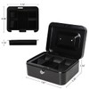 Medium Metal Cash Box with Key Lock Safe and Money