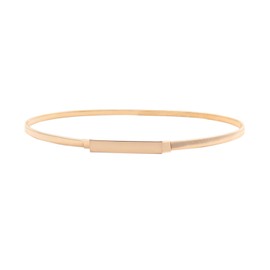 Nhgkju Skinny Metal Belt Waist Belt Women's Metal Elastic Chain Retractable Belt for Dress Women's Elastic Thin Chain Belt 1 cm Wide Gold, gold