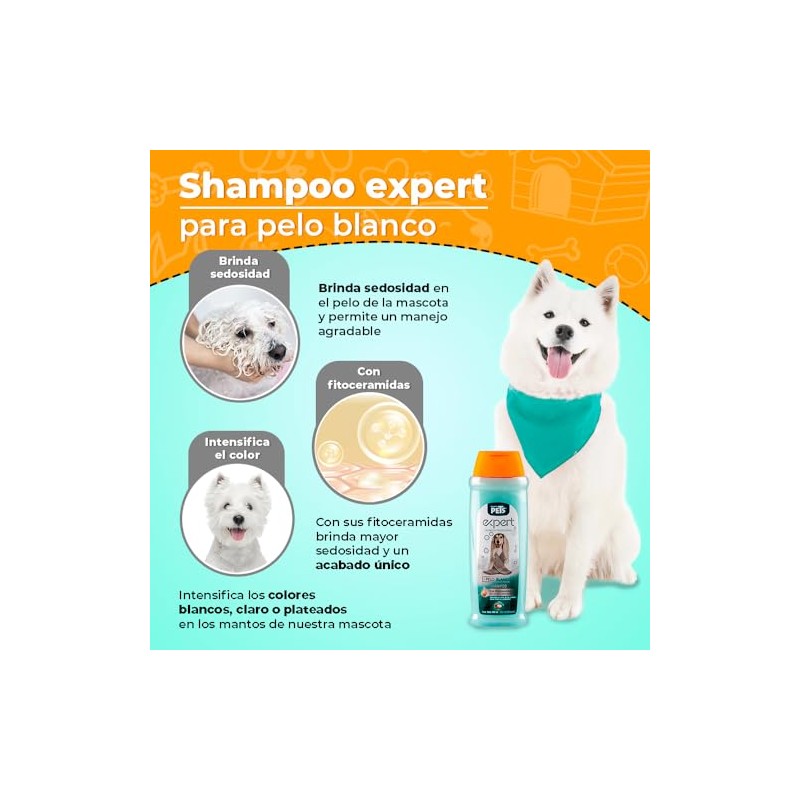 Fancy Pets Expert Shampoo para Perro con Pelo Blanco con