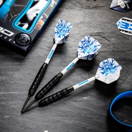 RED DRAGON Gerwyn Price Iceman 22 Gram Brass Edition Darts Set including Flights and Stems