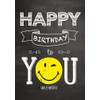 bsb A4 Happy Birthday Smiley Birthday Greeting Card
