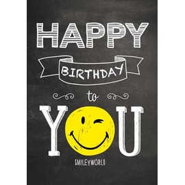 bsb A4 Happy Birthday Smiley Birthday Greeting Card