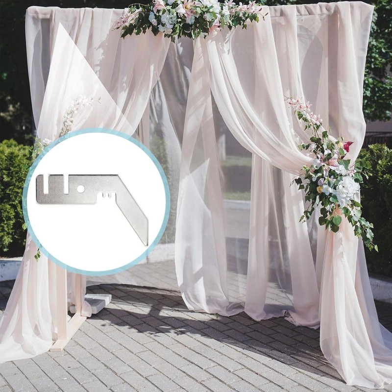 Double Crossbar Hanger, Iron Wedding Valance Hanger Heavy Duty Portable