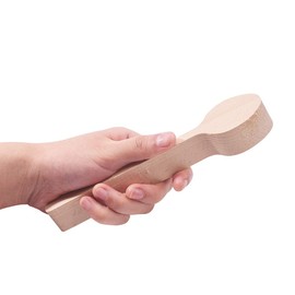 WANDIC Unfinished Wooden, 2 Pcs Craft Whittling Kit, Wood Carving Spoon Blank Beech for Carving Spoon Shape, 2 Sizes