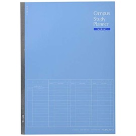 Kokuyo No-Y80MW-B Campus Notebook, Study Planner, Weekly Ruled, B5, Blue