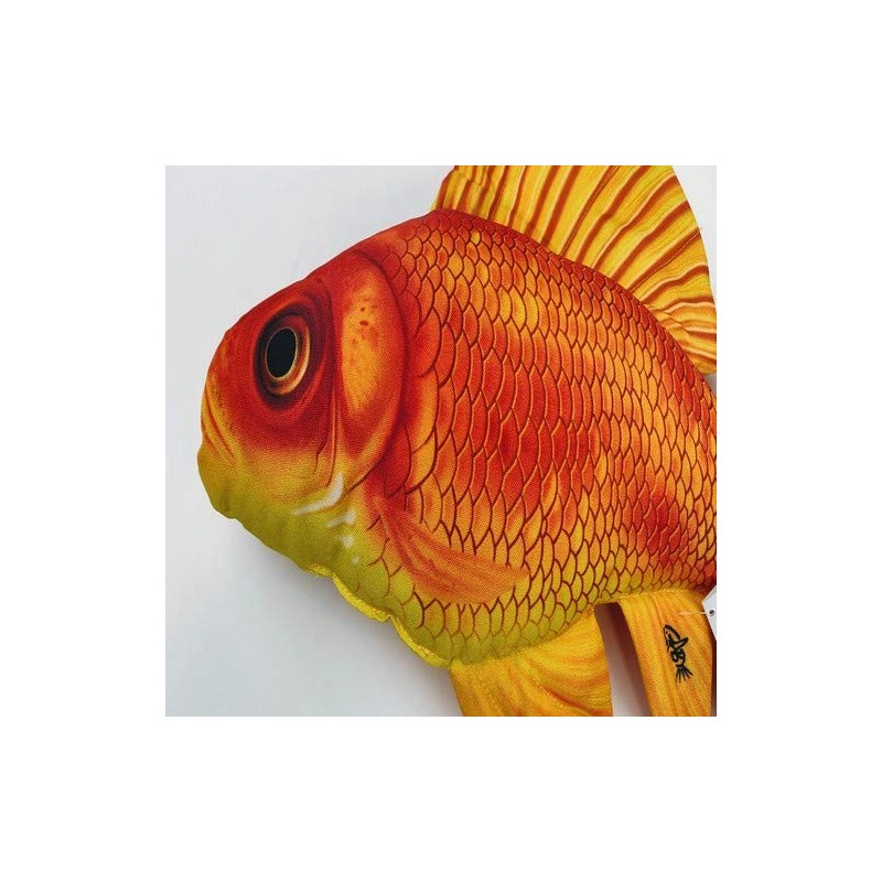 GABY Fish Pillows Goldfish Cushion, Multicoloured, M (Pack of 1)