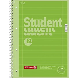 Brunnen, 1067927126 Colour Code Student Notepad, A4 Ruled, Line Style 27, 90 g/m², 80 Pages