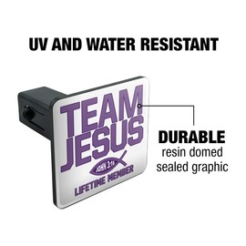 GRAPHICS & MORE Team Jesus John 3:16 Christian Tow Trailer Hitch Cover Plug Insert