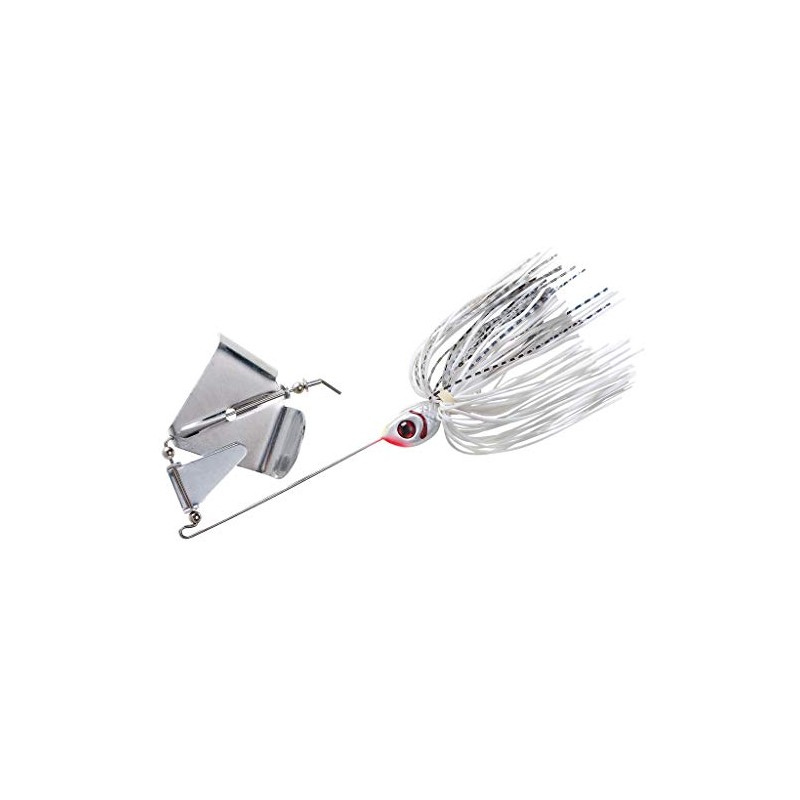 BOOYAH Buzz Buzzbait Bass Fishing Lure, Snow White Shad, 3/8