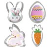 Easter Cookie Cutters, 4pcs Holiday Themed Cutter Carrot Egg Bunny