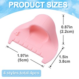 JYvivid 4 Pcs Edge Stitch Lock and Sewing Gauge, Edge Sewing Lockranding Tool, Sewing Measuring Tools, Mini Sewing Finger Ruler for Even Stitches (3mm, 4mm)