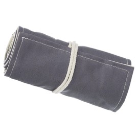 PATIKIL Handmade 72 Slots Roll Up Pencil Case, Canvas Pencil Wrap Pouch Pen Holder Organizer for Artist Drawing Coloring Sketching, Gray