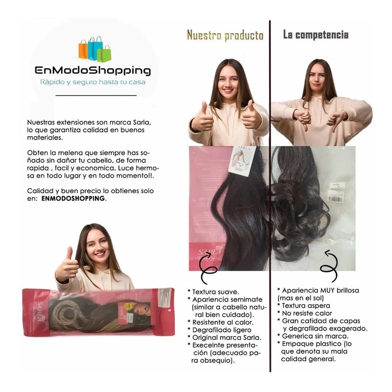Coleta Postiza Lacia SARLA 22inch Cola de Caballo Resistente al